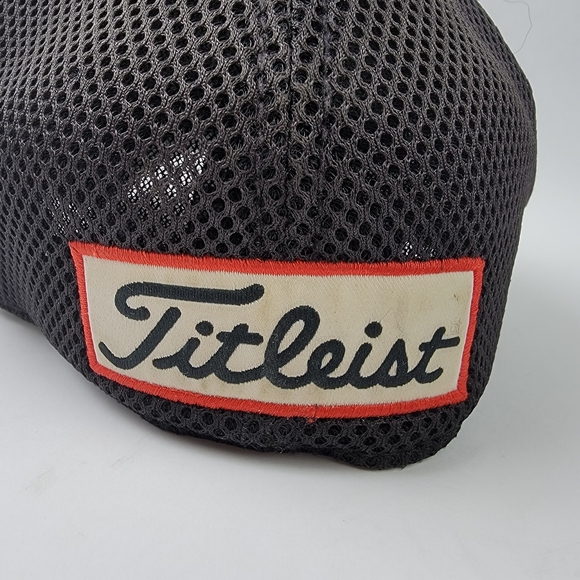 Titleist Pro V1 FootJoy by New Era Mesh Fitted Golf Hat Cap Men's M/L Gray Black - Picture 6 of 9